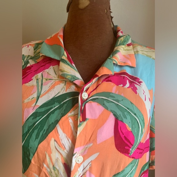 Cactus man ricky singh shirt, causal floral Hawaiian beach button down shirt - Picture 2 of 6